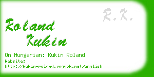 roland kukin business card